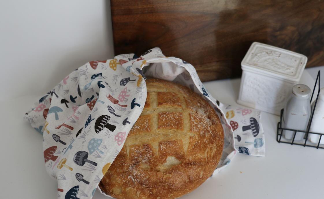 Handmade Sourdough Bread Bag: Keep Your Loaves Fresh in Style! | Mushroom