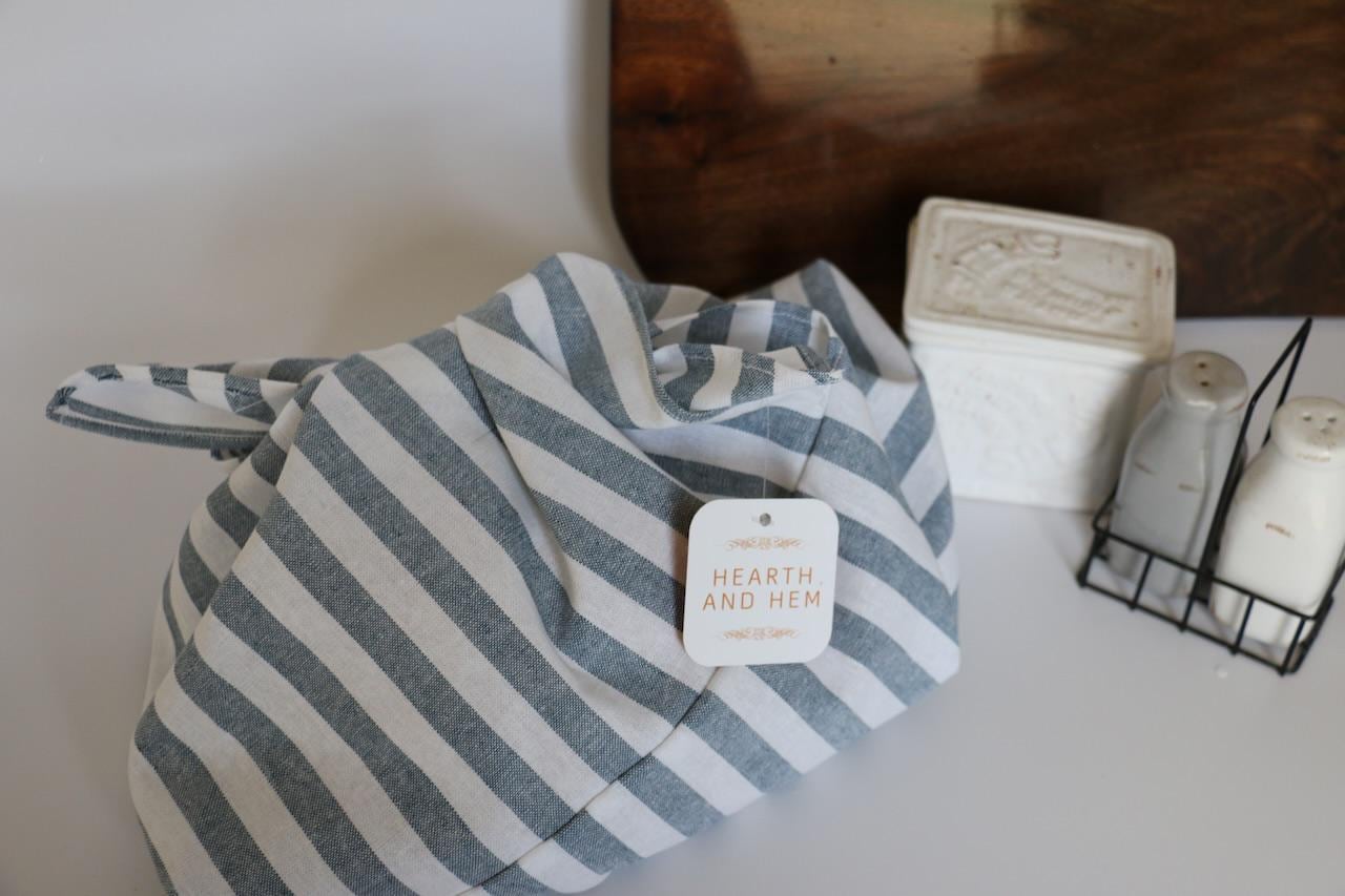 Handmade Sourdough Bread Bag: Keep Your Loaves Fresh in Style! | French Blue Stripe