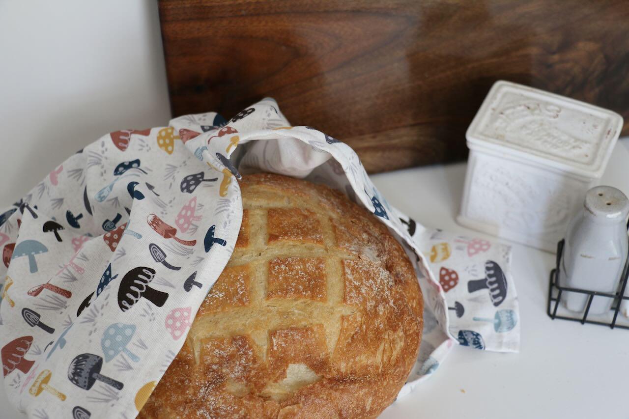 Handmade Sourdough Bread Bag: Keep Your Loaves Fresh in Style! | Mushroom