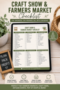 Craft Show & Farmers Market Checklist – Digital Download
