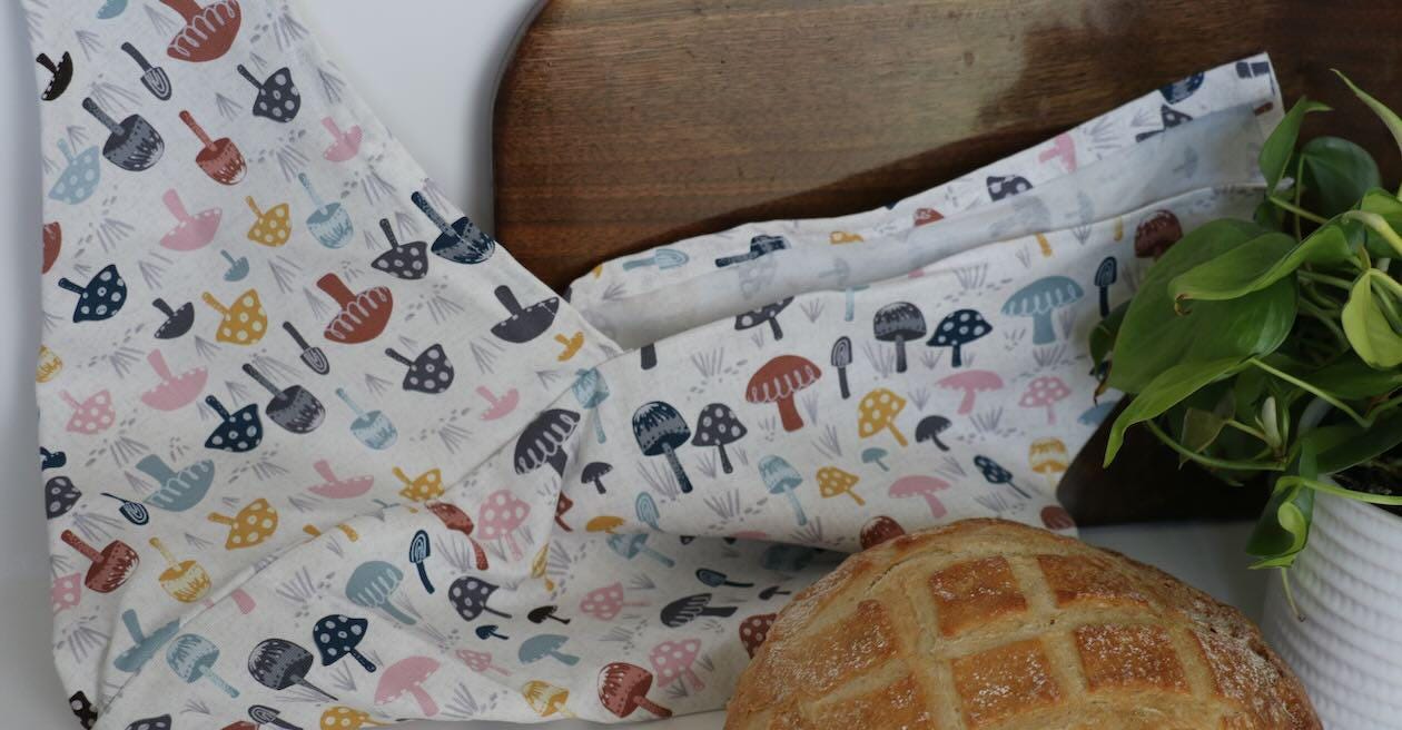 Handmade Sourdough Bread Bag: Keep Your Loaves Fresh in Style! | Mushroom